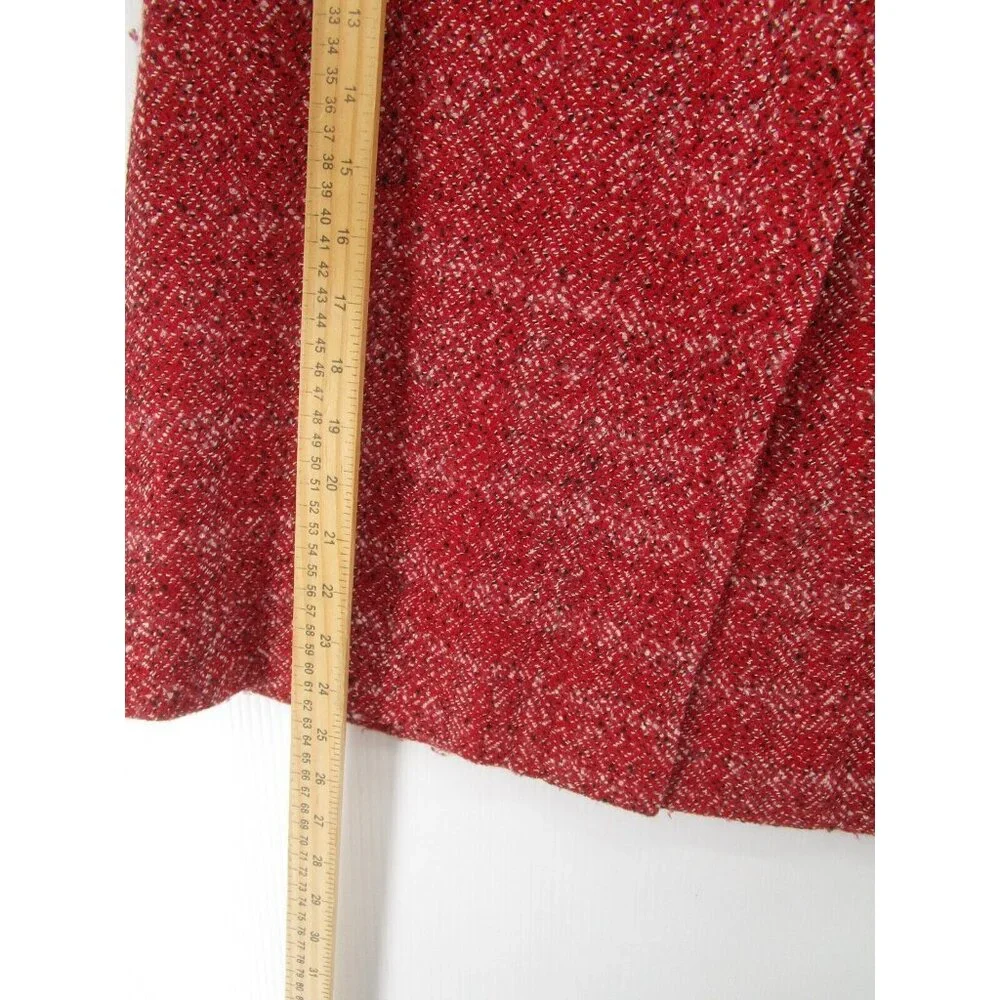 Escada Skirt 12 Wrap A-Line Full Zip Virgin Wool Blend Knit Career 42 - Picture 4 of 8